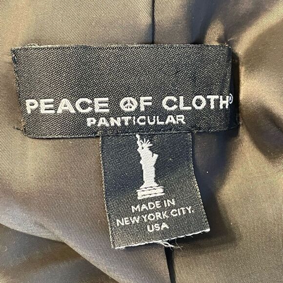 PEACE of CLOTH Military Style Blazer Brown/Green 8 - Picture 4 of 5